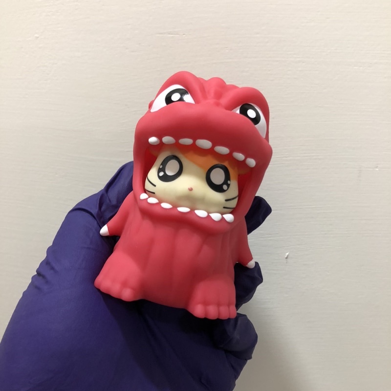 紅色 哈姆太郎 哥吉拉 Godzilla 哈姆太郎聯名 軟膠玩具 公仔