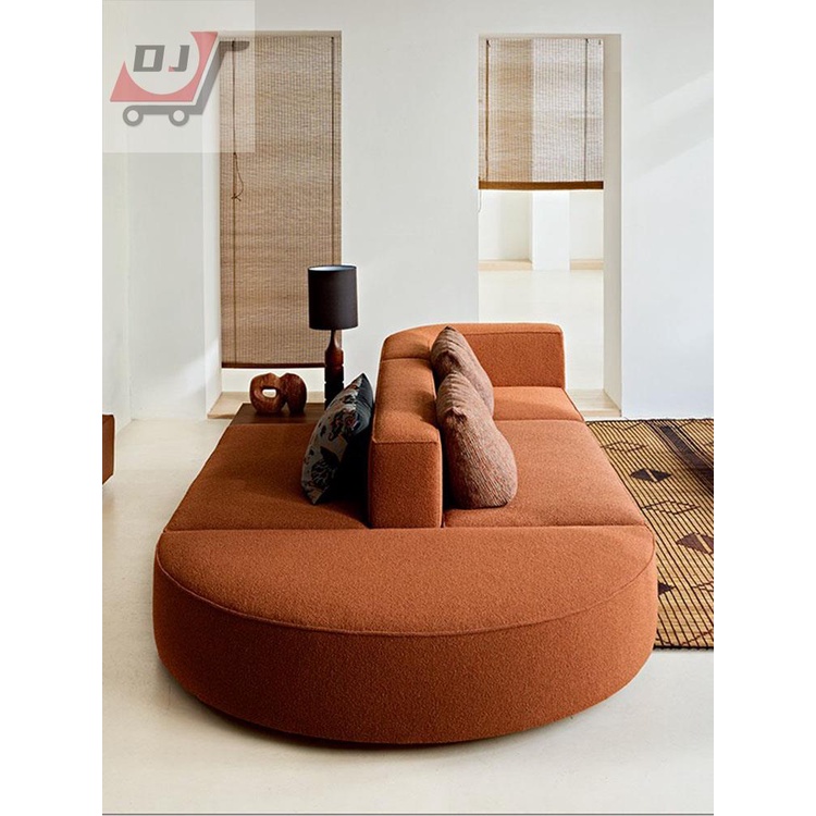 ⚡優質特惠🔥✌北歐侘寂風雙客廳布藝模塊沙發組合日式創意異形設計豆腐塊沙發