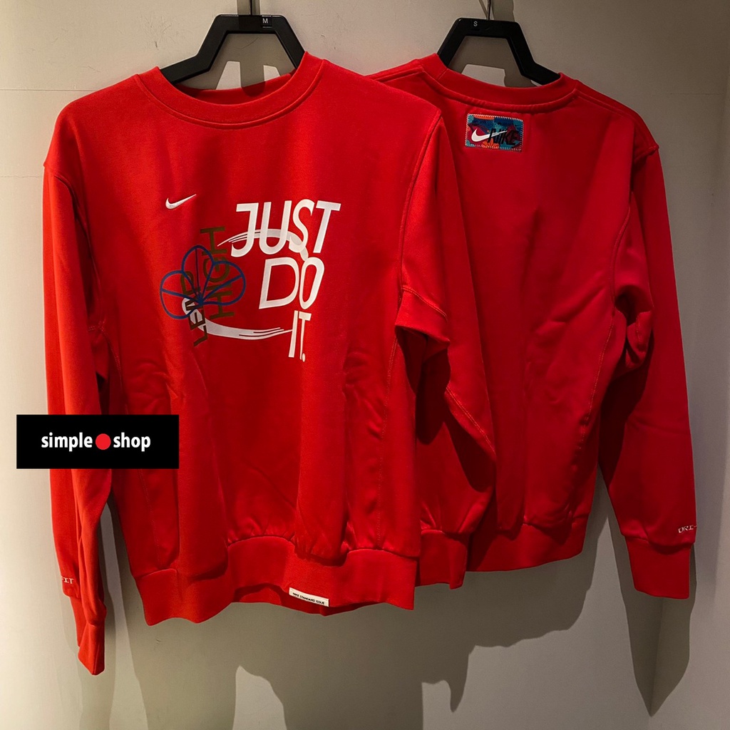 【Simple Shop】NIKE CNY DRI-FIT 籃球帽T  運動長袖 連帽長袖 紅色 FD4061-657