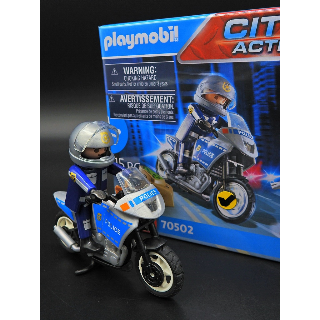 Playmobil 70502 單售 摩比 警察 + 警用機車 B490