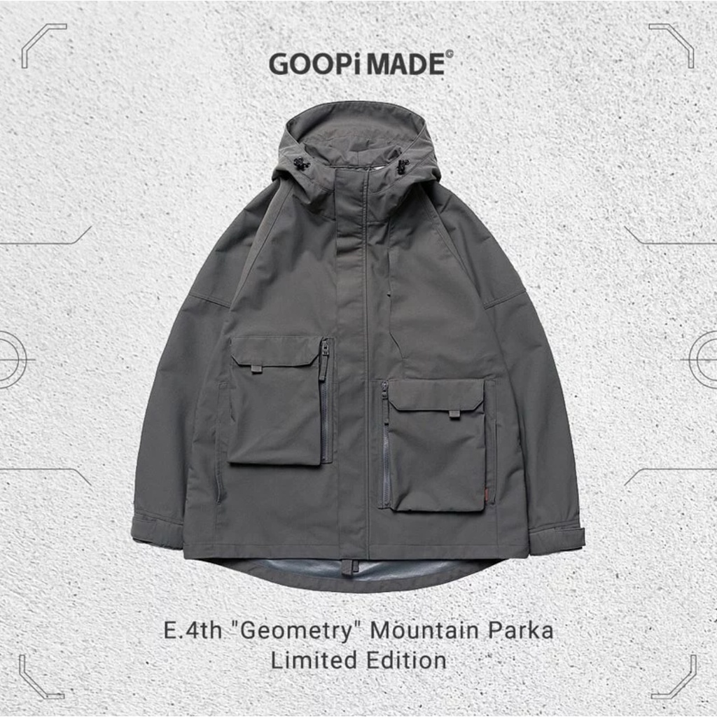 （已售）GOOPI E.4th "Geometry" Mountain Parka - Gray 四週年外套 9成新