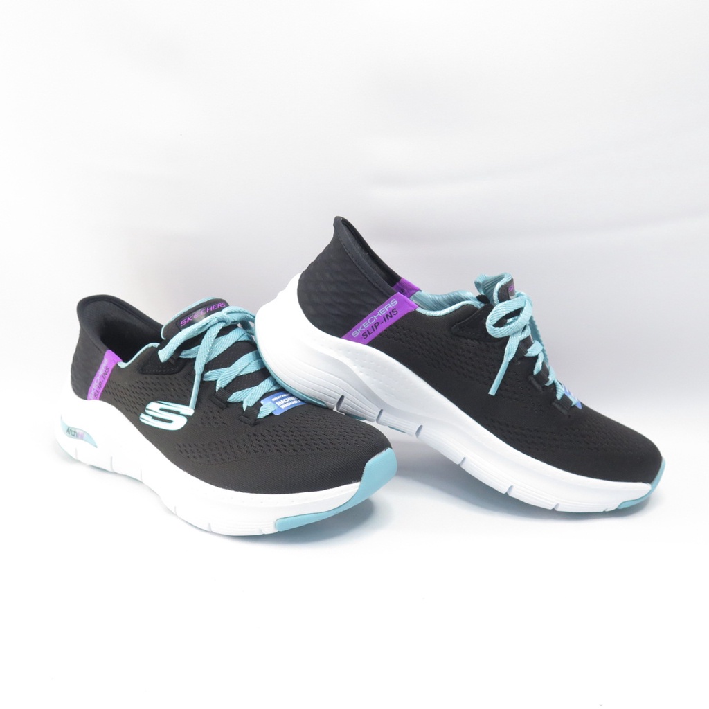 Skechers ARCH FIT-FRESH FLARE 女 健走鞋 149568BKMT 黑x藍【iSport】