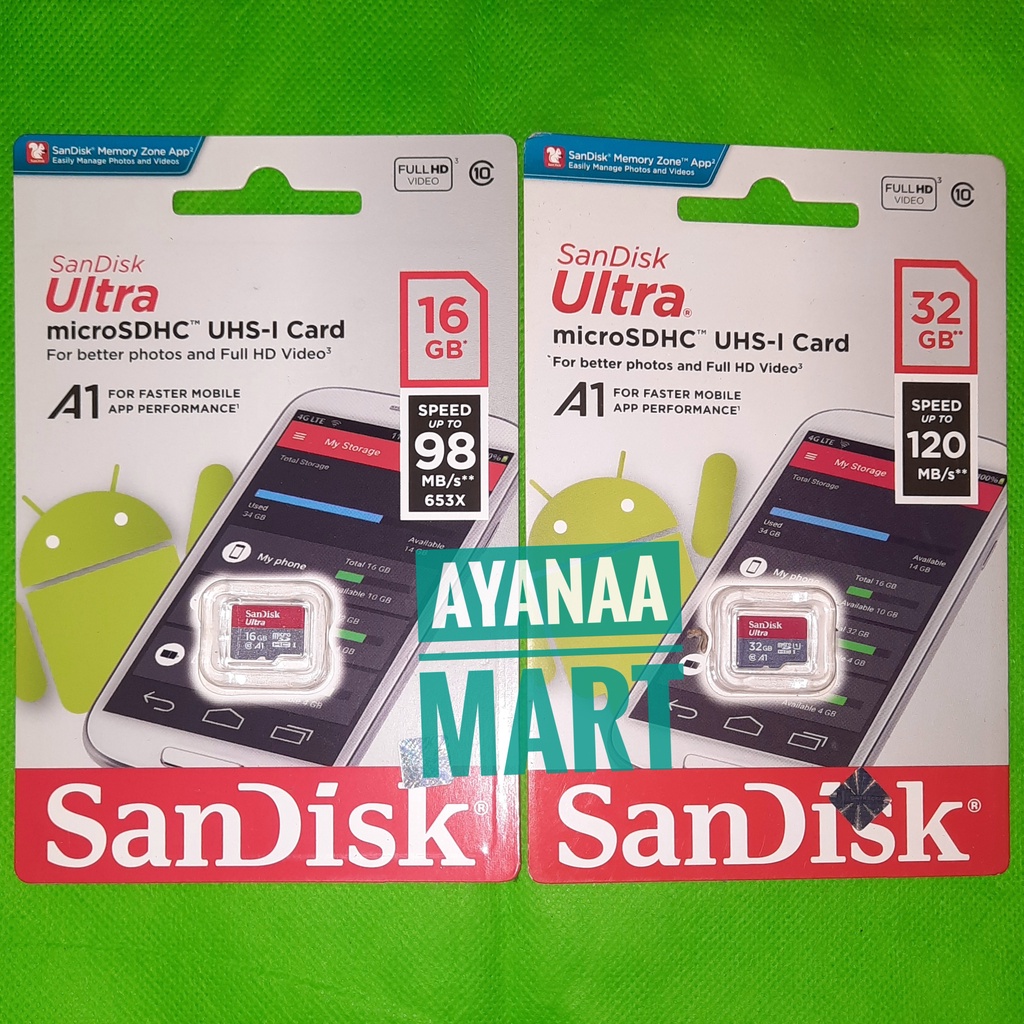 SANDISK 閃迪存儲卡 Micro SD Ultra 系列 16gb 32gb 64gb 128gb