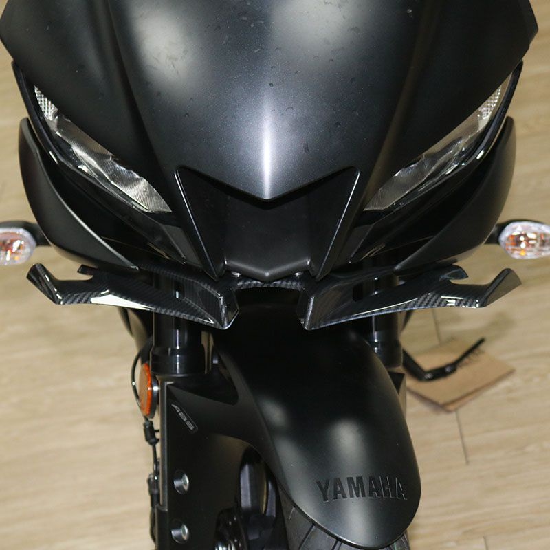 MD現貨Yamaha YZF R3碳纖色定風翼，導流板，改裝下巴飾片。18-23年新款用