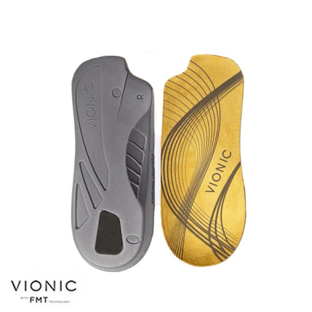 VIONIC法歐尼 彈力吸震運動 黃色3/4型 矯正鞋墊 男女通用