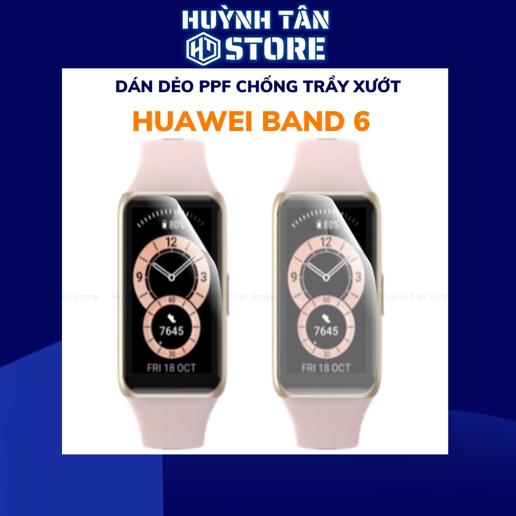 Ppf 華為手環 6 透明或啞光防指紋柔性貼紙屏幕保護膜買 1 送 1 Huynh Tan store