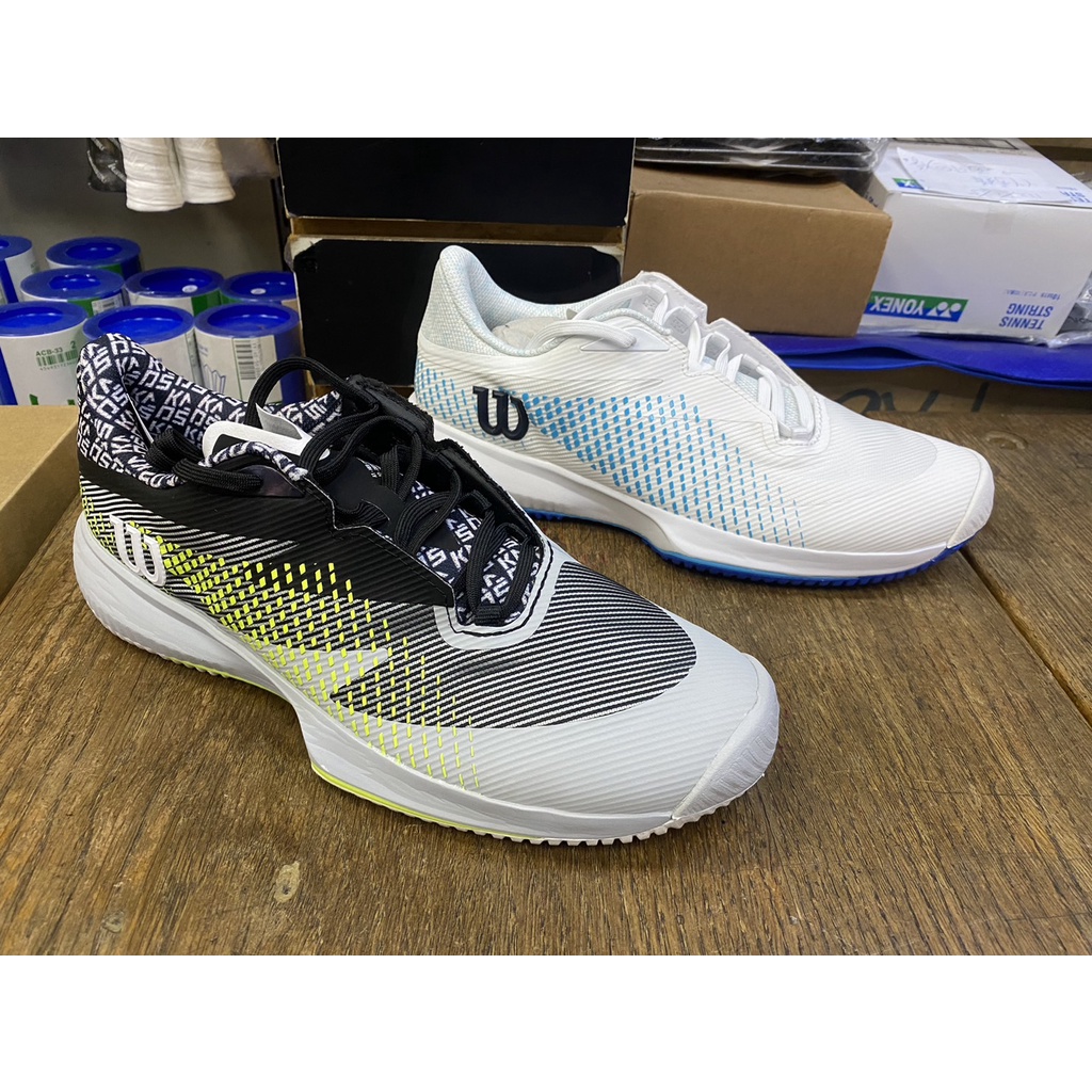 總統網球  WILSON 2023 KAOS SWIFT 1.5 全區 耐磨 透氣 男網球鞋 黑/白