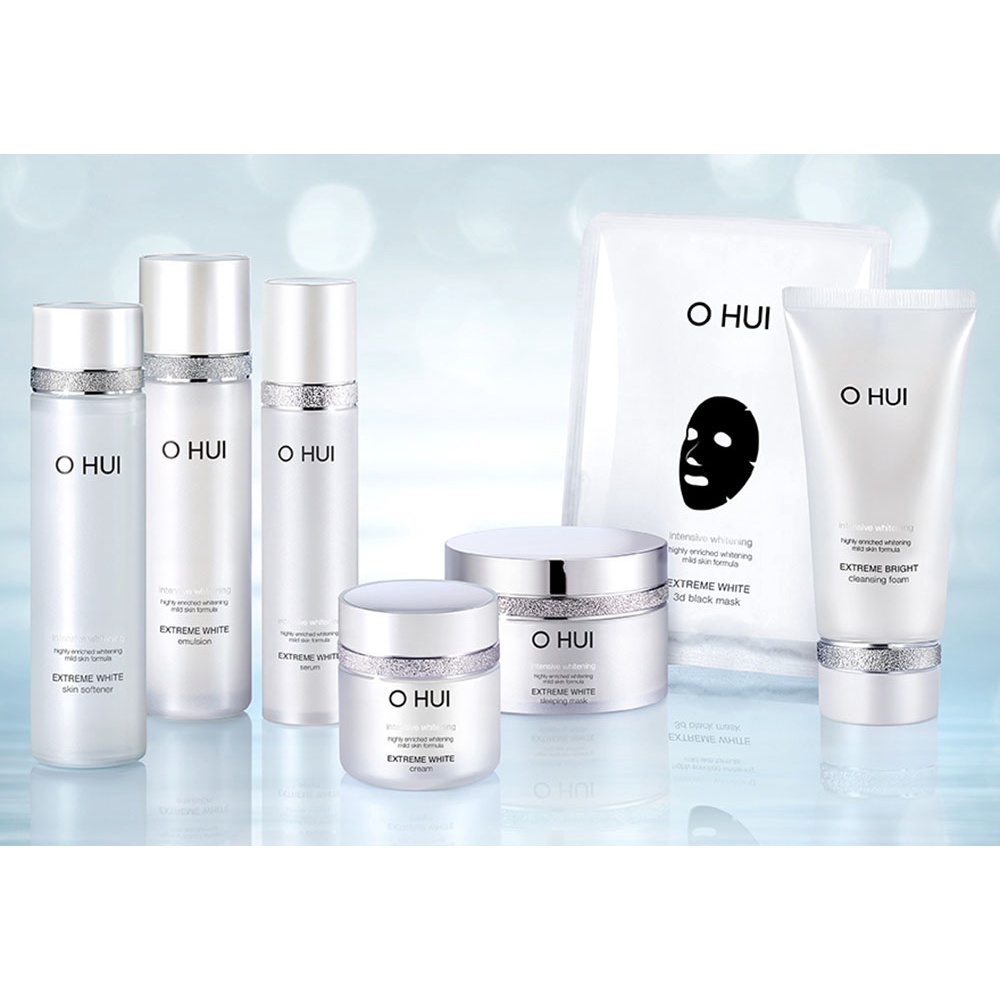 Ohui Extreme White Skin Care(皮膚柔軟劑、乳液、精華素、面霜、去角質凝膠、面膜、潔面泡沫)