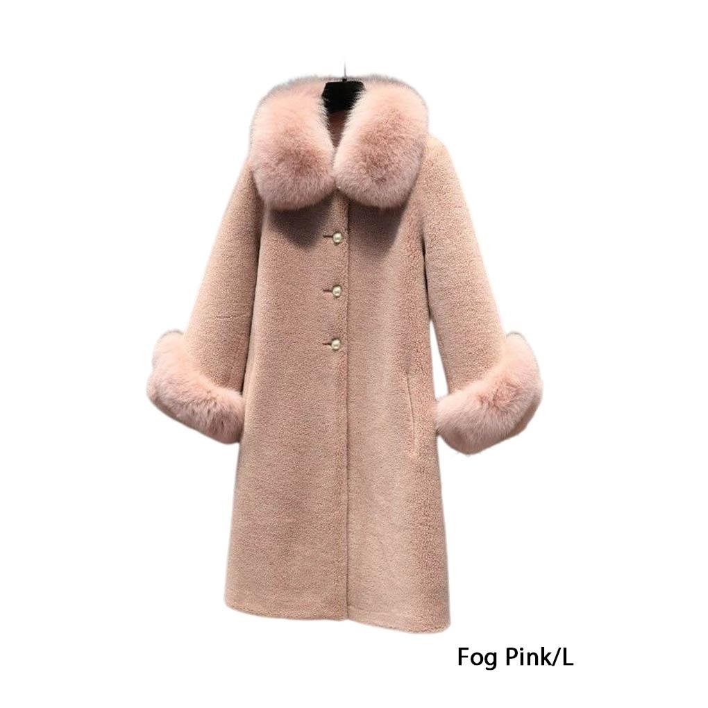 人造毛皮大衣輕便女式羊毛大衣友好長款透氣夾克混紡冬季皮膚可水洗外套