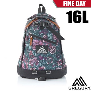 【美國 GREGORY】 FINE DAY 日用雙肩休閒後揹包16L/鑰匙鈎環設計.八字環扣設計 群花油彩 77661