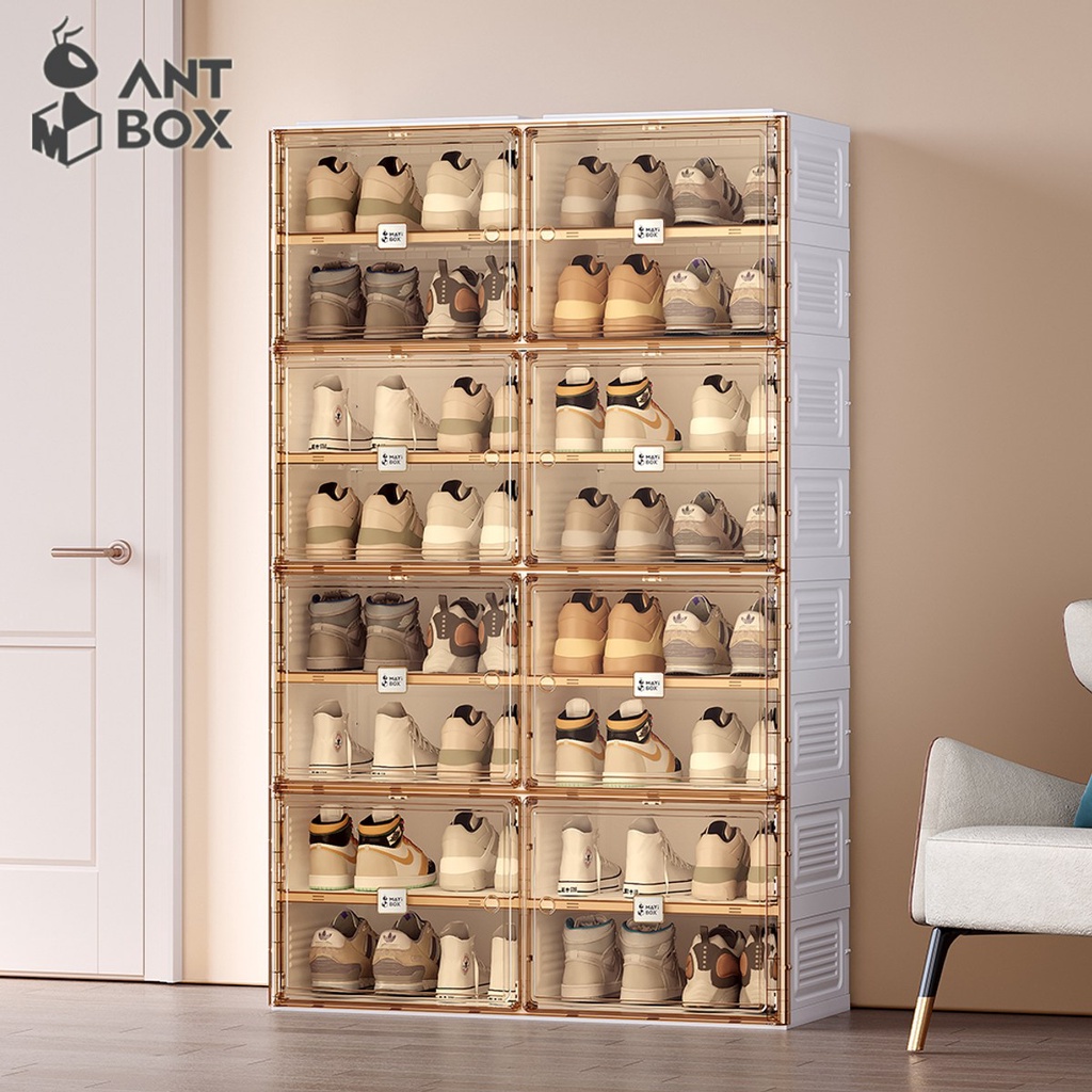 【hoi! 好好生活】【ANTBOX 螞蟻盒子】免安裝折疊式鞋櫃16格/DIY商品