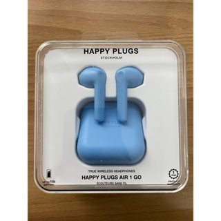 (全新未拆）Happy Plugs Air 1 GO 真無線藍牙耳機 霓光藍