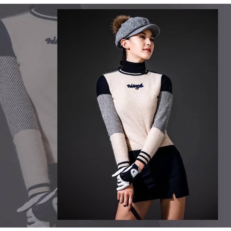 [OFTG現貨🔥特賣］W. angle韓國製女高爾夫球上衣防風奶茶色