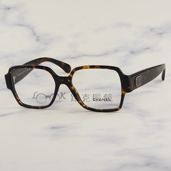 【LOOK路克眼鏡】Chanel 香奈兒 光學眼鏡 琥珀框 粗鏡腳  CH3438 714
