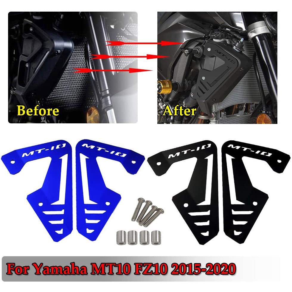 山葉 摩托車配件散熱器側保護罩蓋板護罩適用於雅馬哈 MT10 MT-10 MT 10 FZ-10 2015 2016 2
