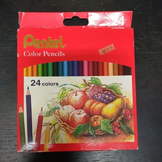 二手童書教具~Pentel color pencils 24色鉛筆