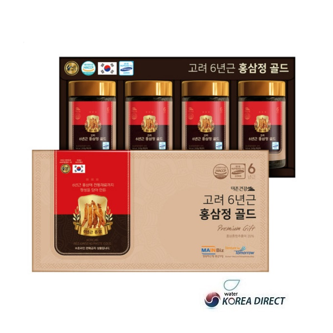 韓國 高麗紅蔘精gold 240gX4瓶 蔘膏/禮品套盒