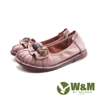 W&M(女)麻繩扭結柔軟Q彈底娃娃鞋 女鞋－粉紅色(另有黑色)