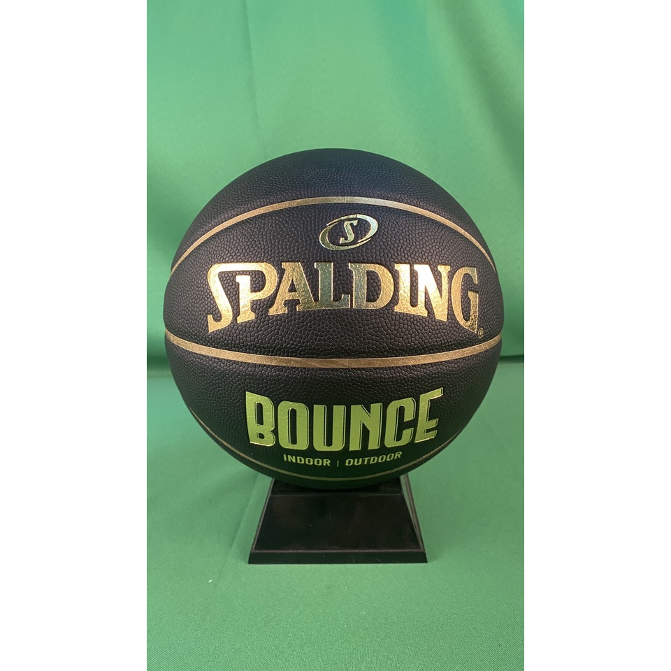 【宏明體育】SPALDING Bounce 黑金 PU 籃球 7號