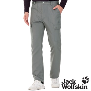 【Jack wolfskin 飛狼】男 防撥水休閒褲 登山褲 (細緻內磨毛保暖)『岩灰』