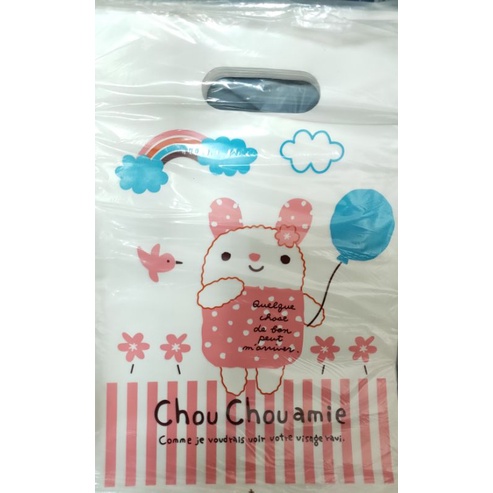 可愛登場 兔玩氣球 送禮塑料手提袋 禮品袋 糖果手提袋