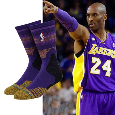 [現貨]籃球運動襪 kobe紀念 洛杉磯湖人LA籃球襪 Lakers高筒厚底長襪球襪 美國USA球員比賽