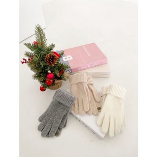 [🌹小花왔어預購]韓國 韓製 wool90%羊毛 觸控 羊毛手套 針織 touch 滑手機 保暖 女生 男生手套