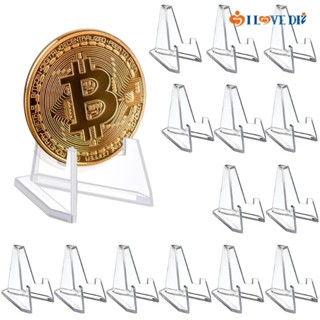 迷你透明塑膠三角架/收藏紀念幣展示架/多用途名片首飾架