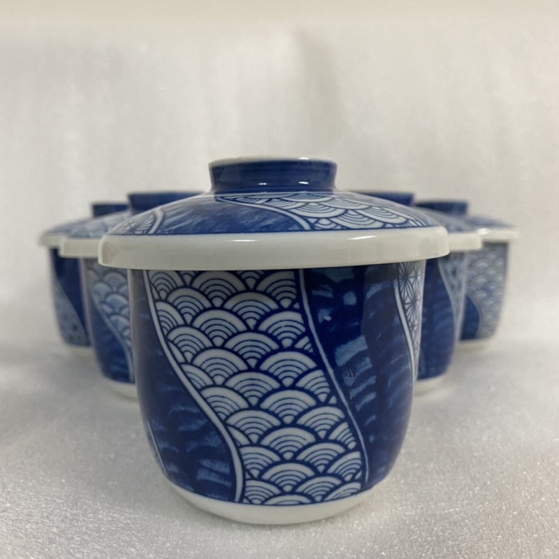 全新🙊 日本製 浪花造型  茶碗蒸 杯蓋茶杯 多用杯
