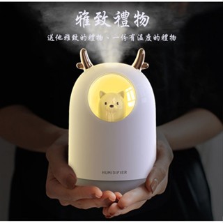 北極熊加濕器 卡通 潤膚 禮物 創意 usb 家用 靜音 迷你 噴霧 小型 車載 桌面 補水 補光 夜燈
