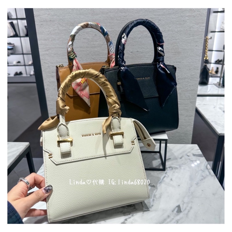 Linda❤️代購 小ck Charles & keith 絲巾扭結手提包 側背包 斜背包 ck2-50781187