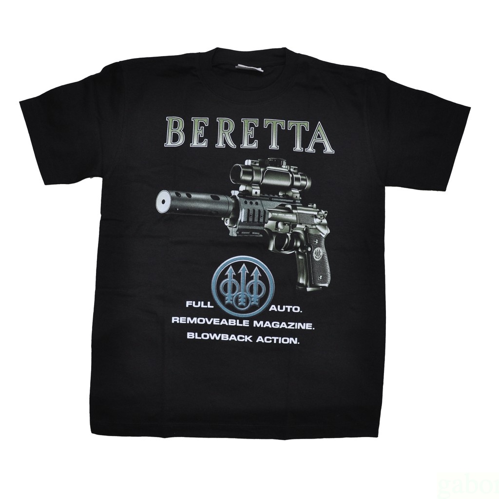 【Mr.17】軍事 BERETTA 貝瑞塔 手槍 瞄準器 瞄準鏡 生存遊戲 進口T-SHIRT 短袖 T恤(AM010)