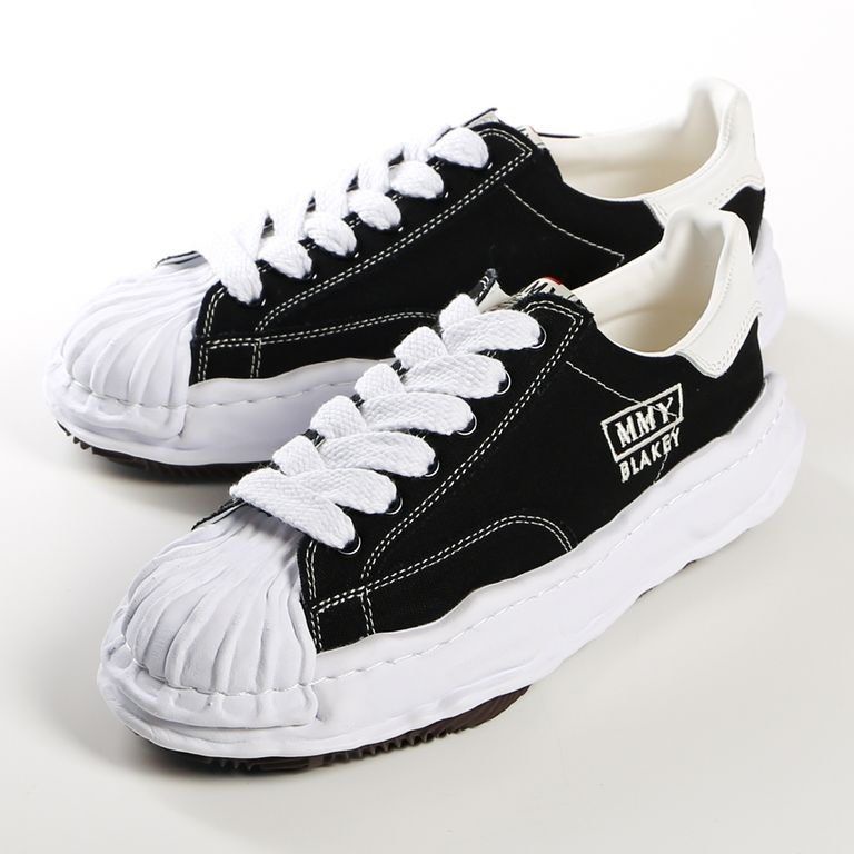 MIHARA "BLAKEY" OG Sole Canvas Sneaker A08FW735 黑白色 MMY 溶解鞋