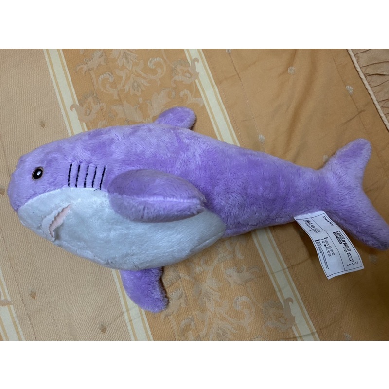 IKEA 宜家居紫色鯊魚娃娃40cm