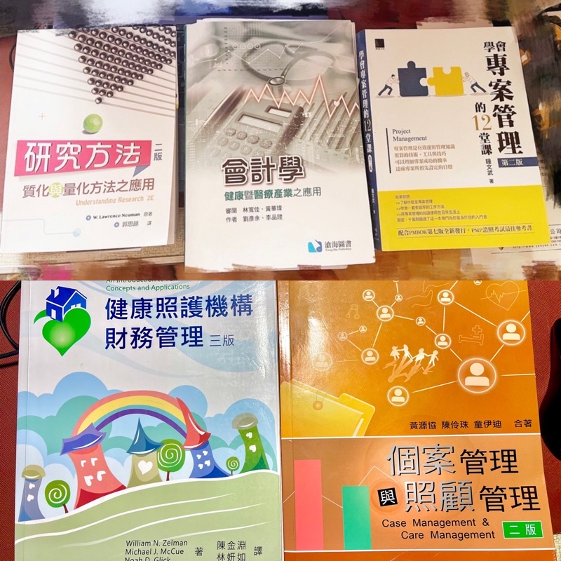 (二手書)研究概論/會計學健康暨醫療產業/學會專案管理的12堂課/個案管理與照護管理（二版/人力資源管理理論與實務二版