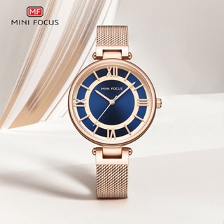 附發票【MINI FOCUS專櫃正品 臺灣品牌店】2024新款品牌簡約超薄女手錶日本機芯防水精鋼米蘭表帶進口機芯非機械錶