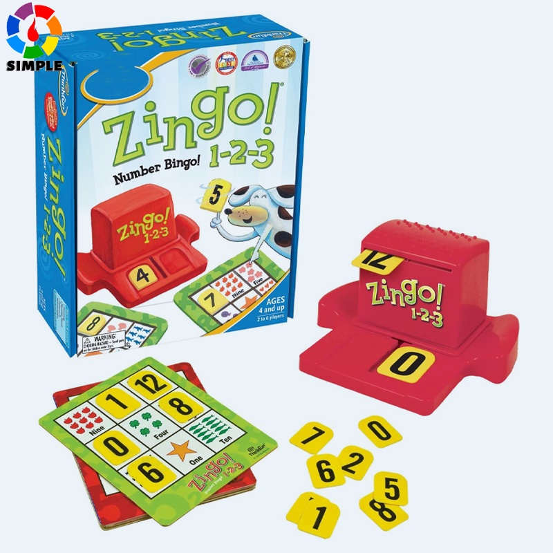 Zingo 1-2-3 數字賓果遊戲適合 4 歲及以上兒童