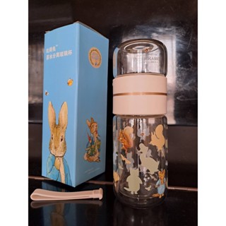 彼得兔茶水分離玻璃杯 ~ 雙層隔熱 現貨
