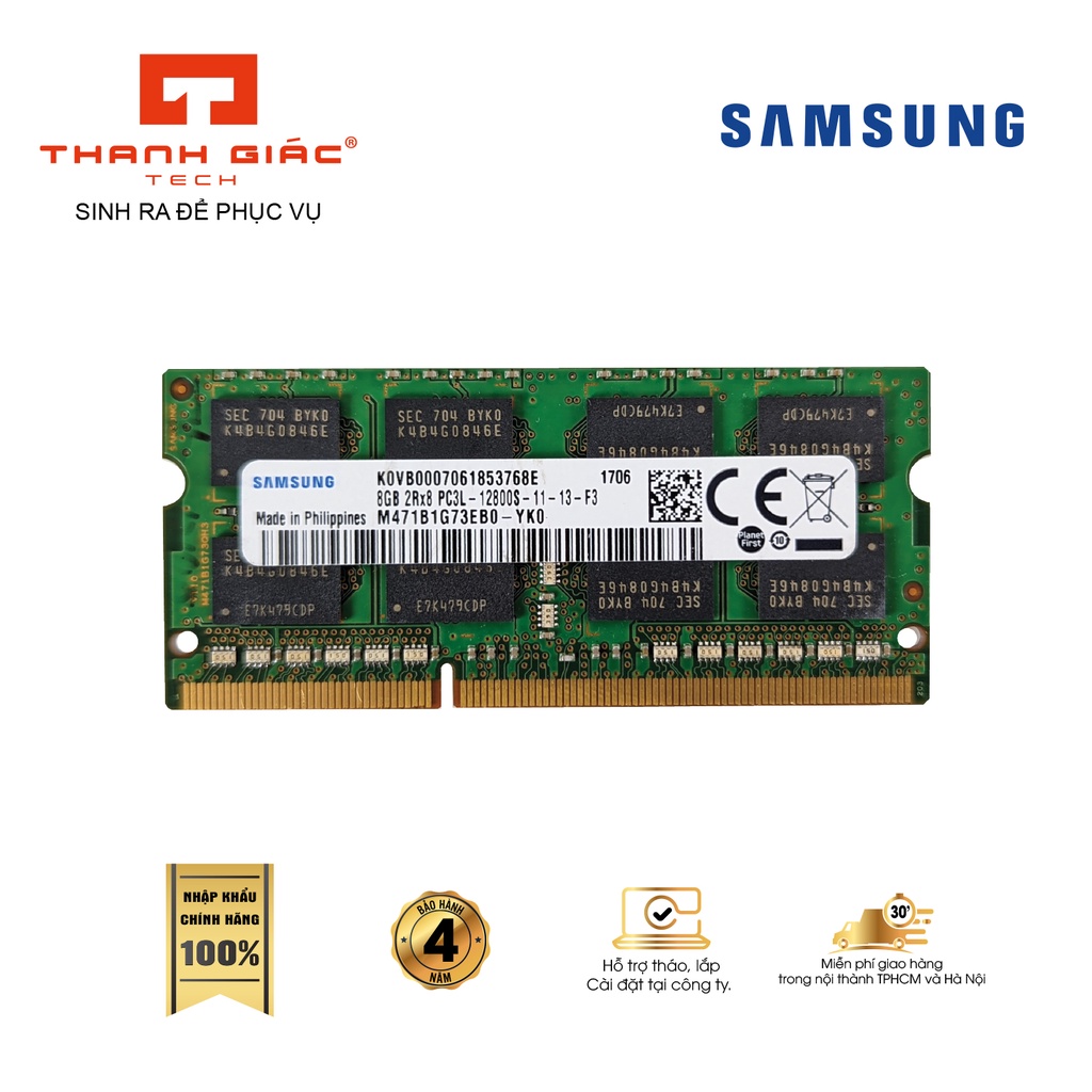 筆記本電腦 RAM DDR3L 三星 4GB /8GB Bus 1600 進口商品 -