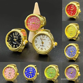 🔥嚴選好物🔥ins爆款滿天星高級戒指手錶可看時間金色潮流網紅衕款戒指錶個性 WVC8
