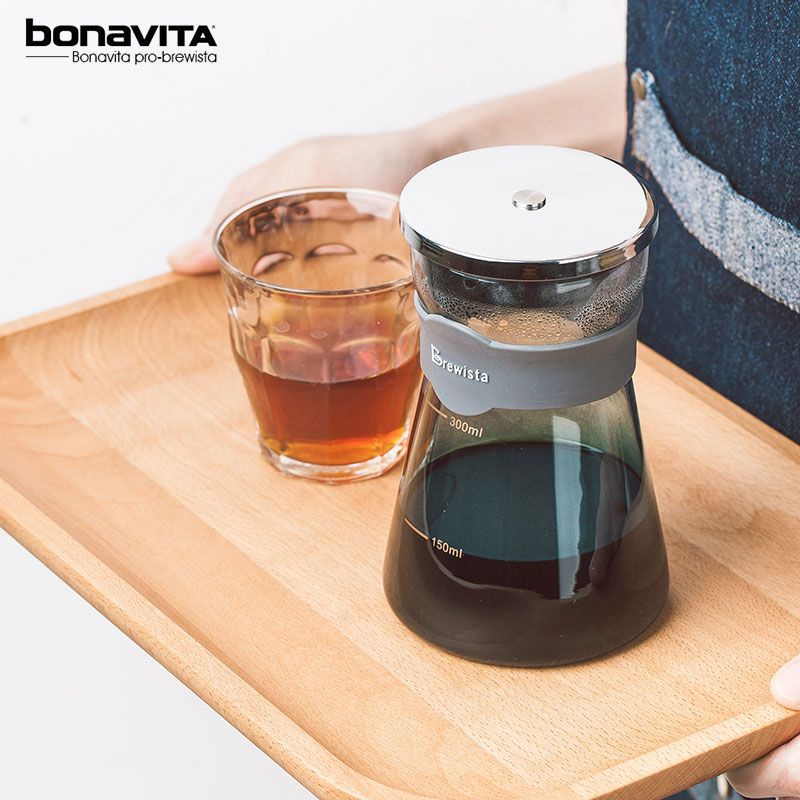 現貨 免運 Bonavita pro-bresta手衝咖啡濾杯套裝耐高溫玻璃V型過濾分享壺 5MLX