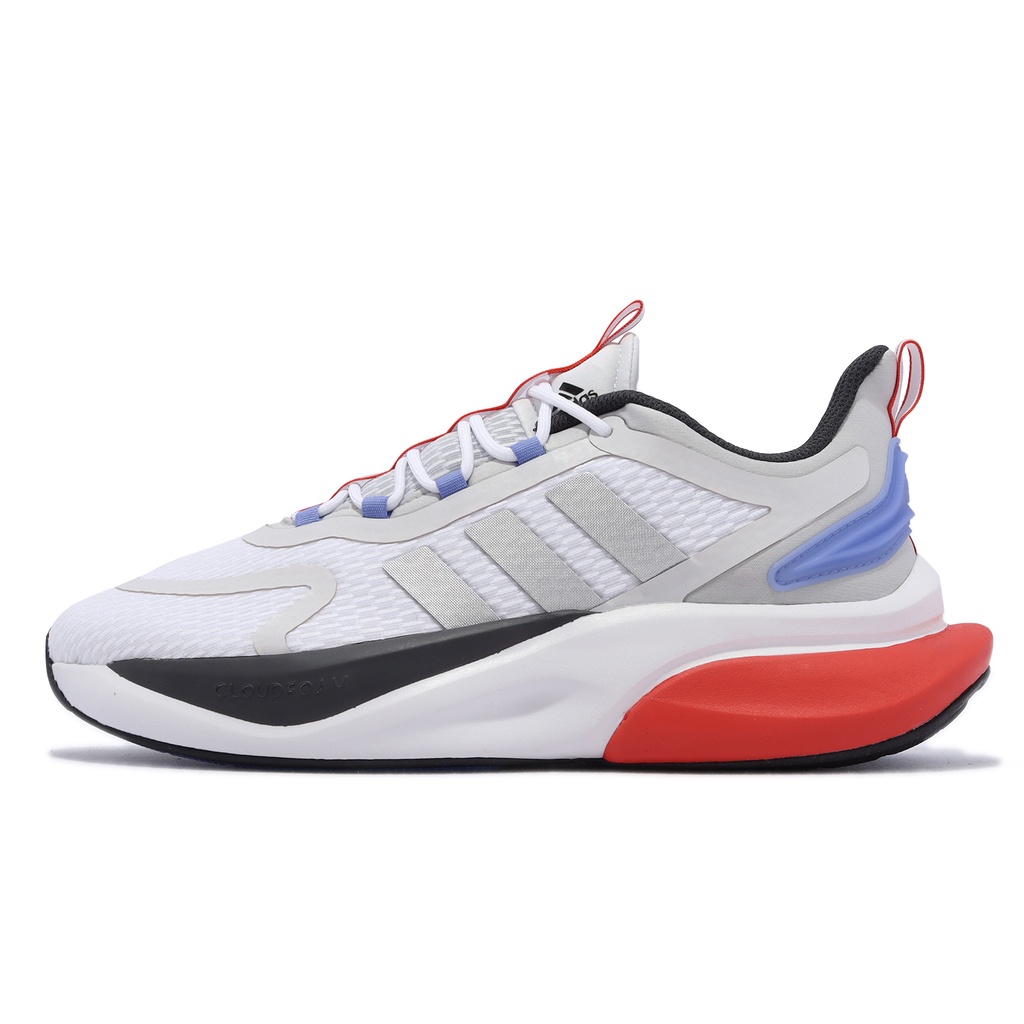 adidas 慢跑鞋 AlphaBounce+ 白 銀 藍紅 男鞋 愛迪達 【ACS】 HP6139