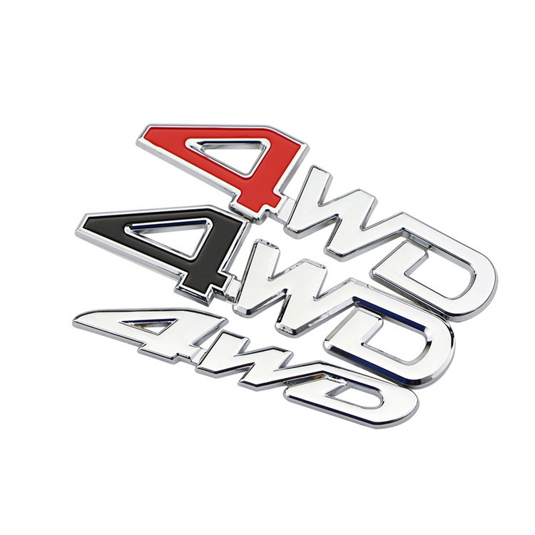 3d 鉻金屬 4WD 時尚圖案汽車尾門汽車貼紙後備箱蓋標誌徽章貼花車輛標誌創意貼紙