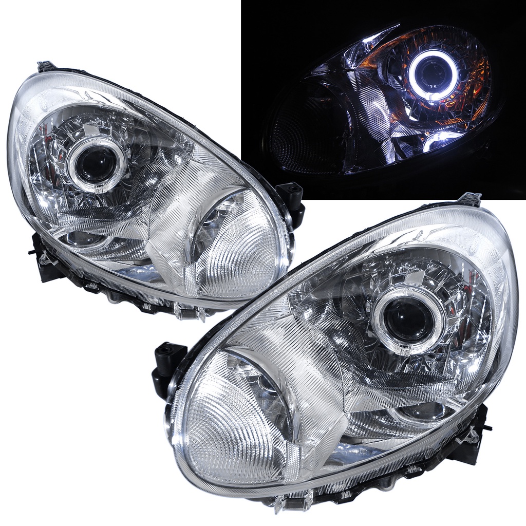 卡嗶車燈 適用 NISSAN 日產 March K13 10-15 五門車 光導LED光圈 鹵素 魚眼 大燈