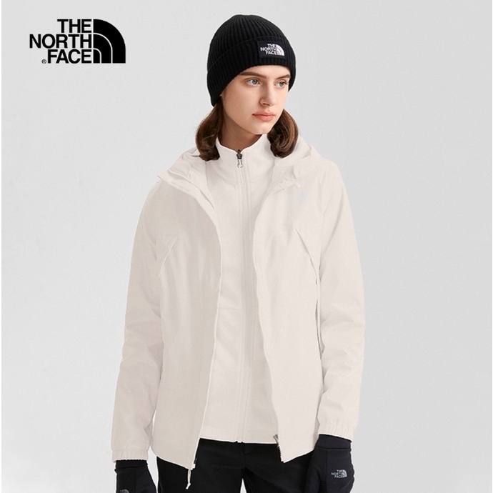 【R-MAN】The North Face 北臉 衝鋒衣 三合一 連帽外套 防水透氣 白 NF0A7QW6P4K
