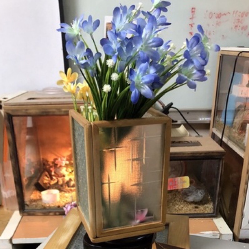 手作舊木窗框改造👉海棠花/十字花玻璃拼接式花瓶✅