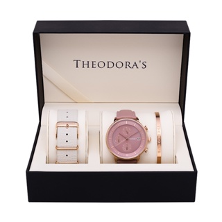 【THEODORA'S】手錶飾品1+2禮盒-女款 Mercury 太陽能手錶 三眼款【希奧朵拉】