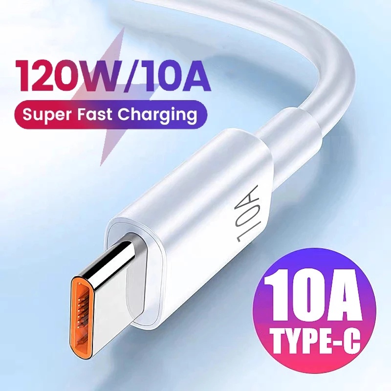 10a 120W C 型快速充電線 Android C 型 USB 線快速充電數據線充電器電纜線兼容小米