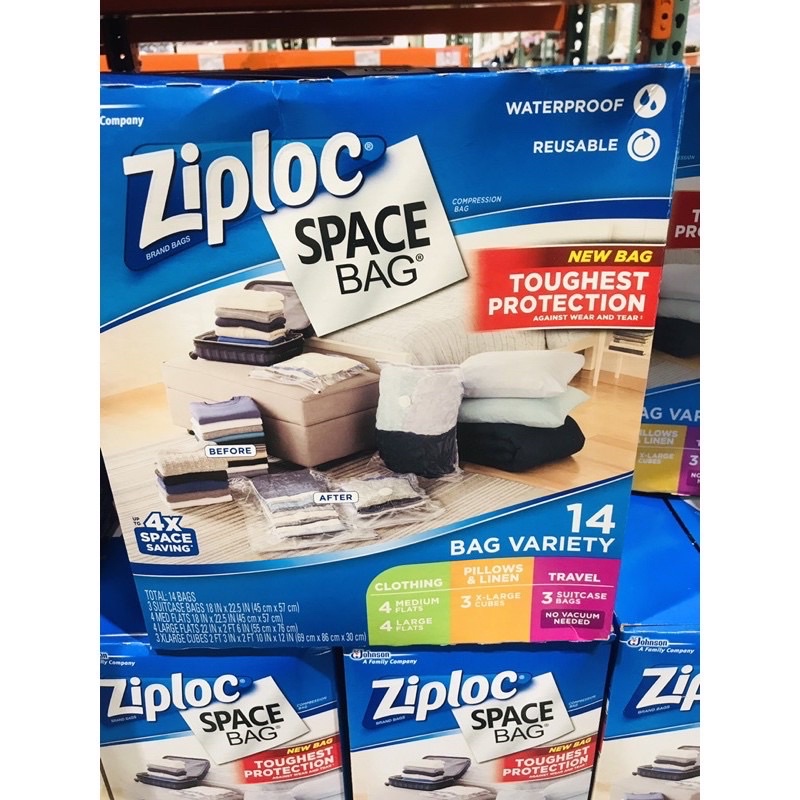 Costco 好市多代購代買ZIPLOC SPACE BAG真空收納袋14入