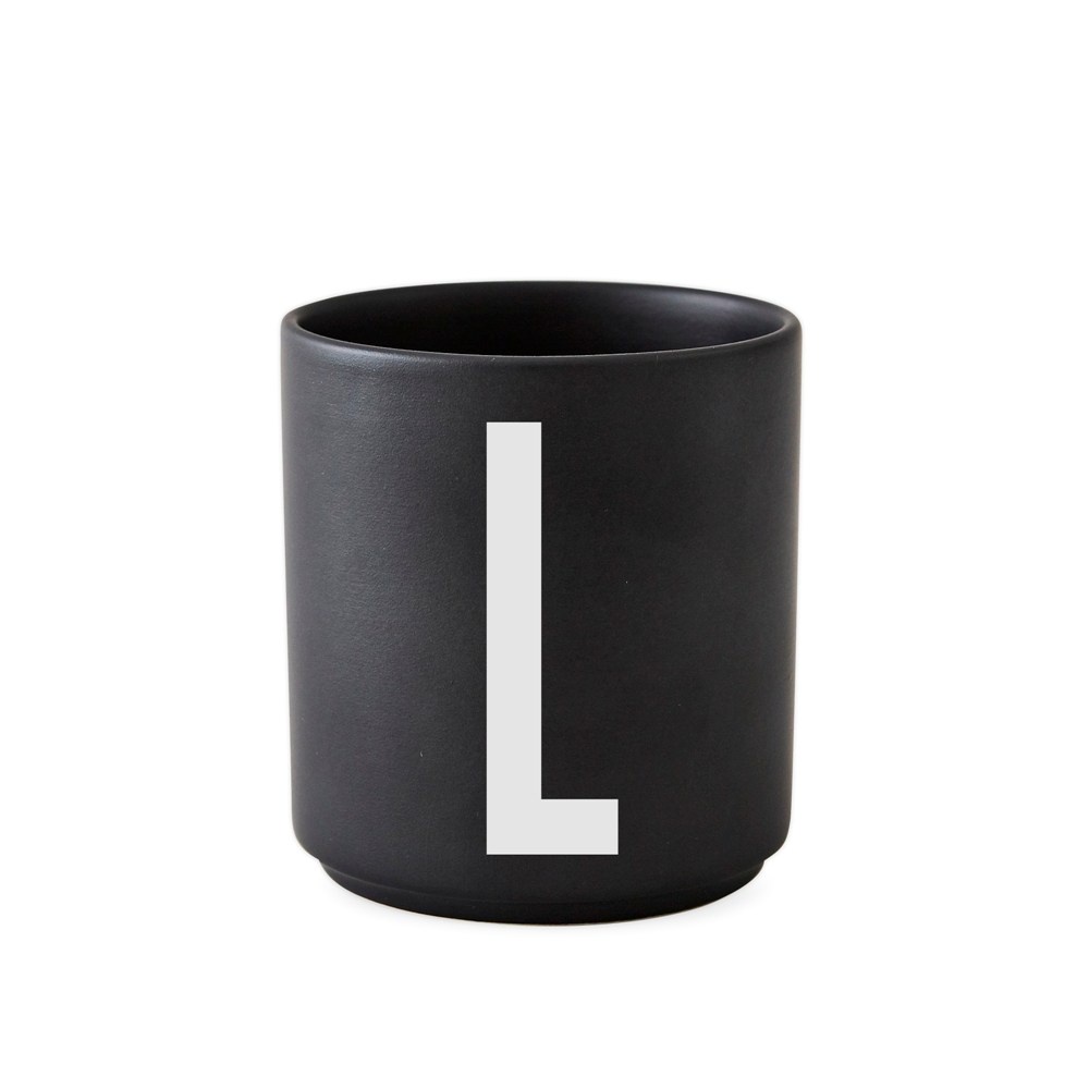 Design Letters 字母骨瓷杯黑 L
